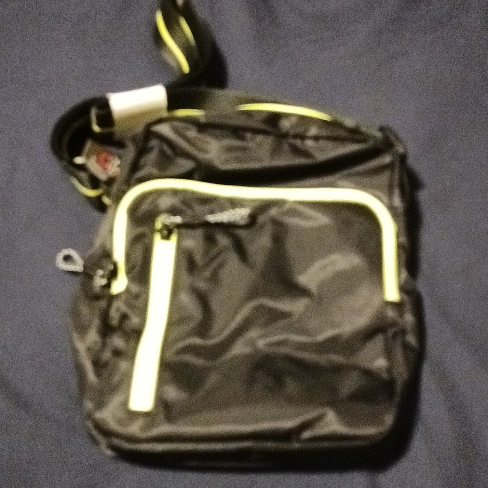 Black and green crossbody